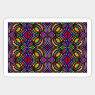 Psychedelic Abstract colourful work S3(Tile) Sticker